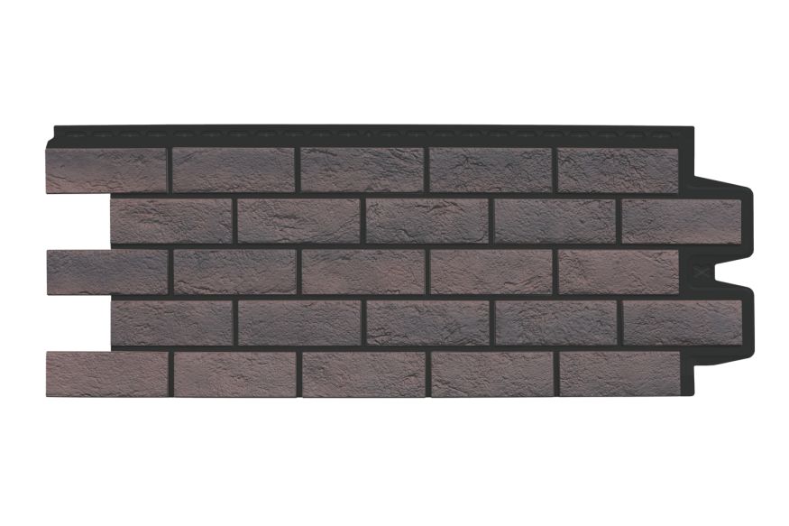 Фасадная панель Grand Line, Состаренный кирпич Design Plus, Кофе (Черный шов) купить в Уфе