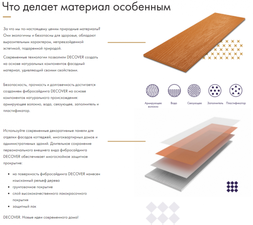 Фиброцементный сайдинг DECOVER Terracotta купить в Уфе