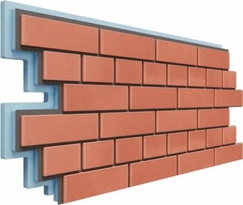 Фасадная термопанель Доломит Кирпич 40 мм, Красный купить в Уфе