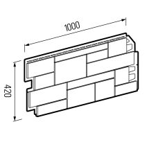 Фасадная панель ТЕХНОНИКОЛЬ Песчаник, Кремовый