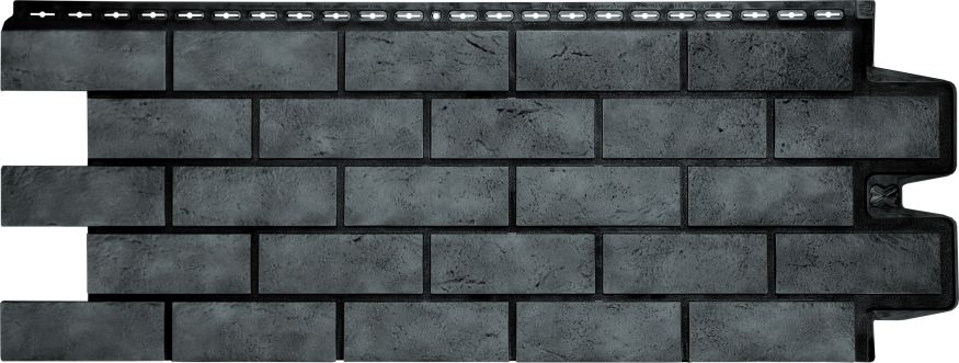 Фасадная панель Grand Line, Состаренный кирпич Design Plus, Антрацит с черным швом купить в Уфе
