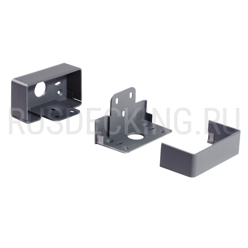 Комплект крепления перил прямое RusDecking Unodeck Серый купить в Уфе