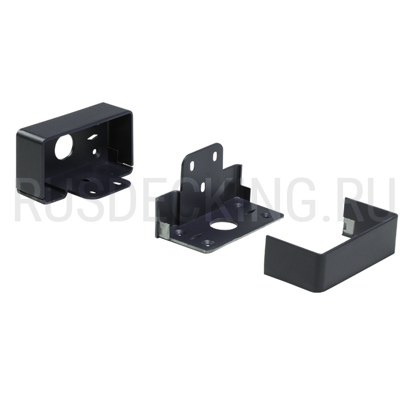 Комплект крепления перил прямое RusDecking Unodeck Графит купить в Уфе