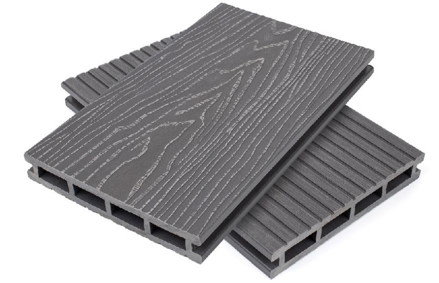 Террасная доска пустотелая ДПК NanoWood Nature 3D Серый купить в Уфе