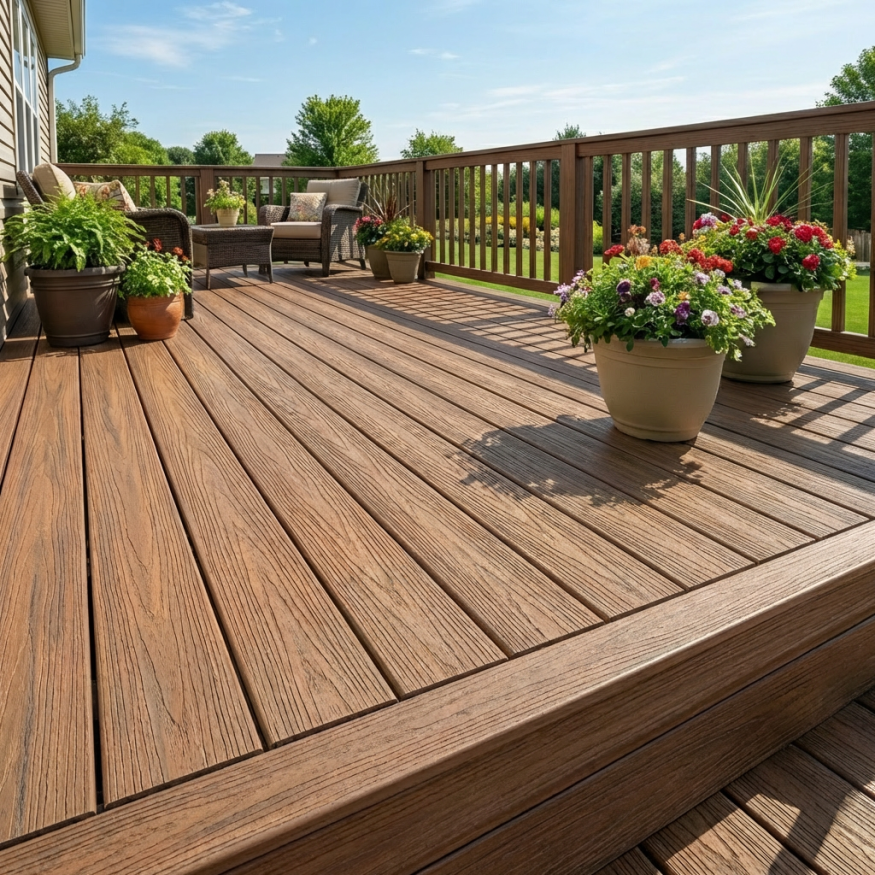 Террасная доска ДПК GardenParkett Табула, Светло-коричневый купить в Уфе