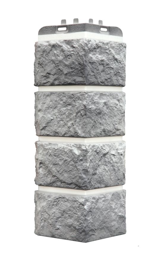 Угол наружный Grand Line, Колотый Камень Design Plus, Гранит (белый шов) купить в Уфе