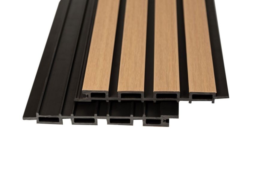 Реечная фасадная панель Ecodecking Скай Коэкструзия Бук купить в Уфе