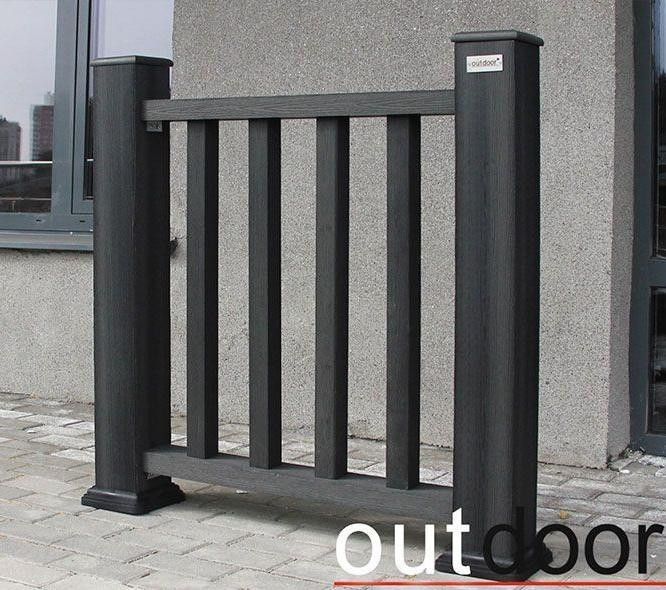 Ограждение из ДПК Outdoor Classic 3D STORM черного цвета купить в Уфе