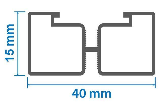 Алюминиевая опорная лага KRONEX Slim 40x15x3000 мм купить в Уфе