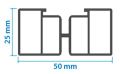 Алюминиевая несущая лага KRONEX 50x25x3000 мм купить в Уфе