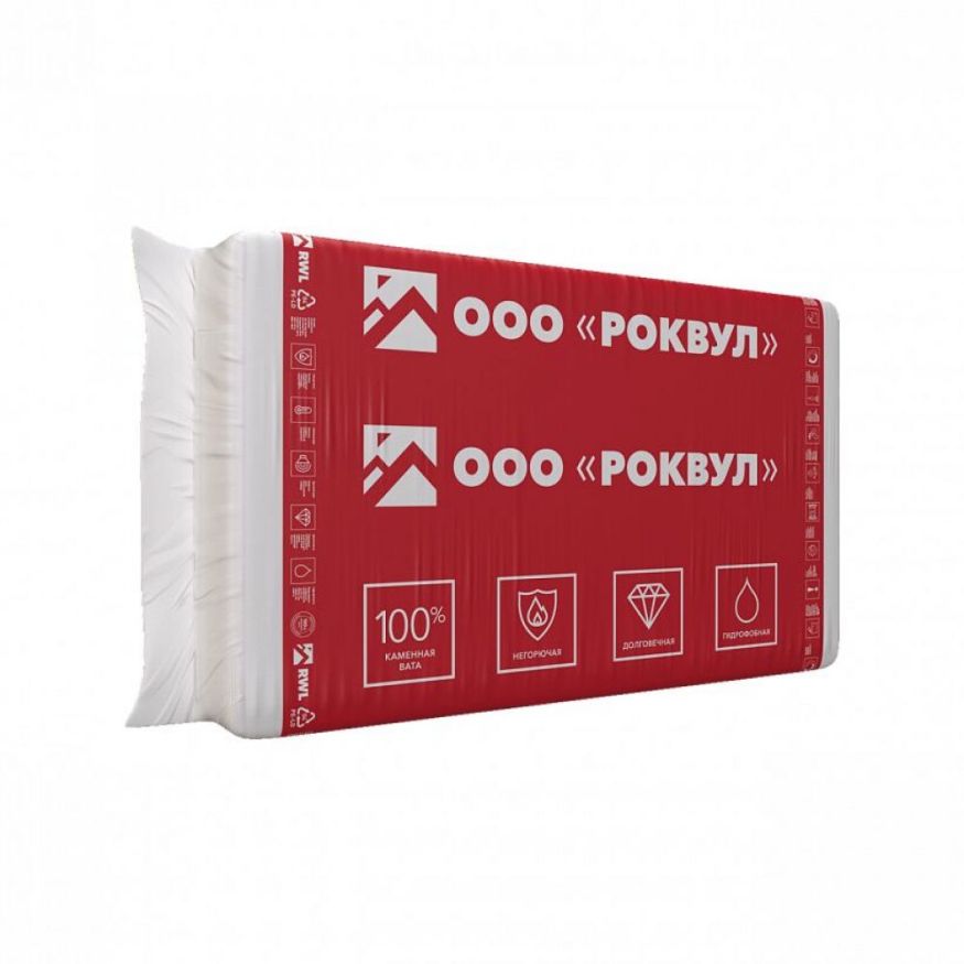 Утеплитель Роквул Каркас Баттс 50мм, 12 плит, 7.2м2, 600х1000мм, 0.36м3 Rockwool купить в Уфе