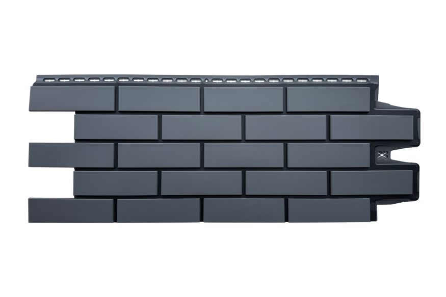 Фасадные панели Grand Line, Клинкерный кирпич Design, Графит, шов RAL 9005 купить в Уфе