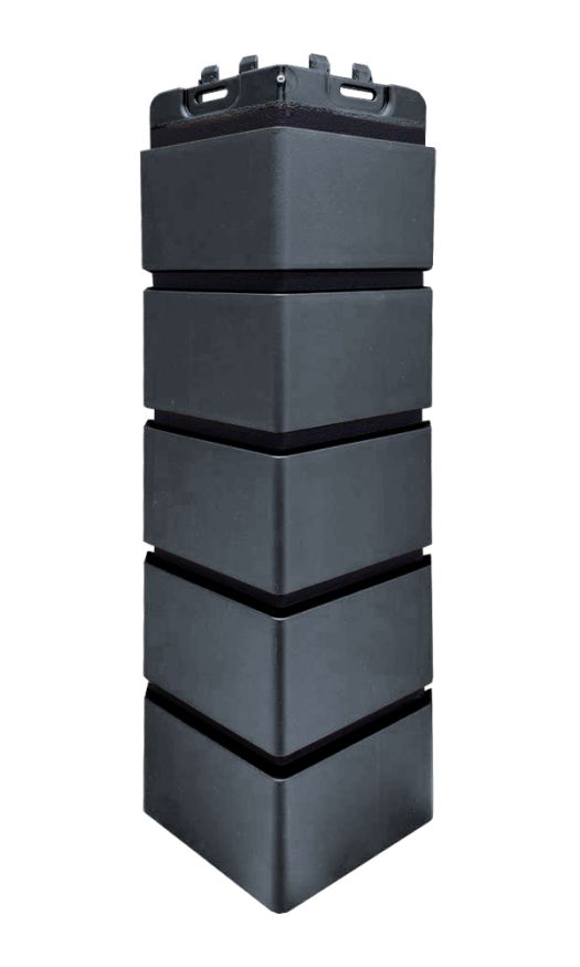 Угол наружный Grand Line, Состаренный кирпич Design, Графит, шов RAL 9005 купить в Уфе
