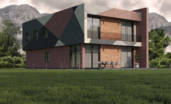 Фиброцементные панели Roofas COLOR Line Красный купить в Уфе