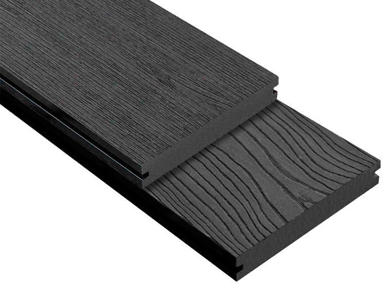 Террасная доска DPK Outdoor 3D полнотелая STORM/OCEAN BLACK черного цвета купить в Уфе