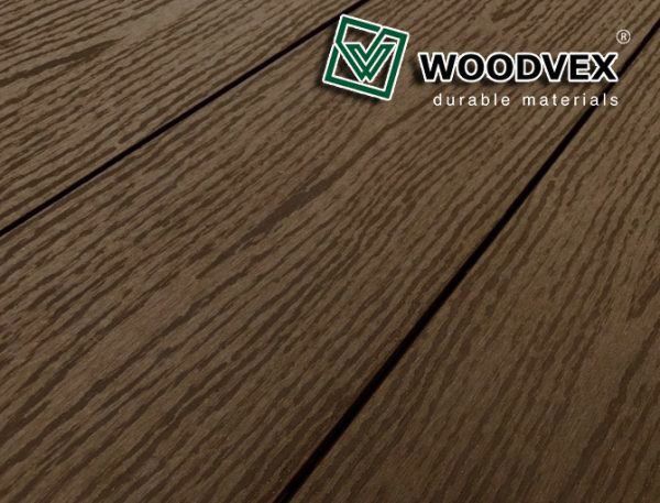 Террасная доска WOODVEX Select из ДПК темно-коричневого цвета купить в Уфе